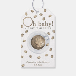 Kaffee-Baby-Dusche - ein Baby braut Geschenkanhänger