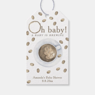 Kaffee-Baby-Dusche - ein Baby braut Geschenkanhänger