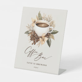Kaffee Bar Blumenkohl Liebe ist das Brechen Brautp Sockelschild