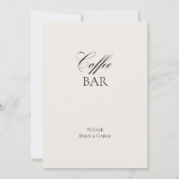 Kaffee Bar Vintag Light Grau Zeichen