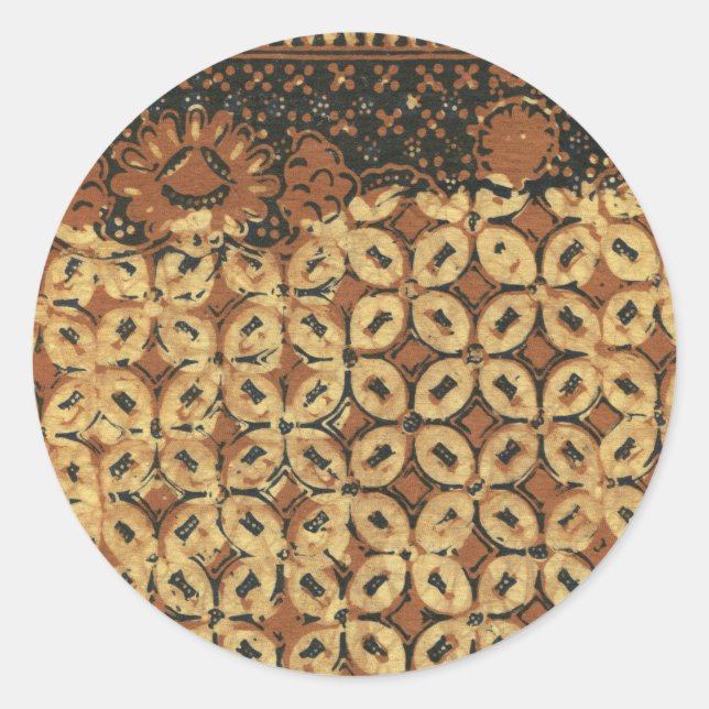 Kaffee Bean Earthy Boho Rustic Runder Aufkleber (Vorderseite)