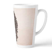 Kaffee Bean Herz Latte Tasse
