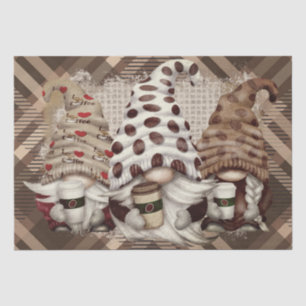 Kaffee Bean Latte Gnomes Decoupage Seidenpapier
