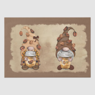 Kaffee Bean Latte Gnomes Decoupage Seidenpapier