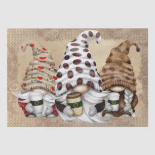 Kaffee Bean Latte Gnomes Decoupage Seidenpapier
