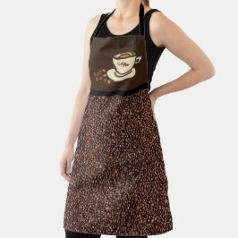 Kaffee Bean Print / Kaffee Lover Print-All-over Schürze