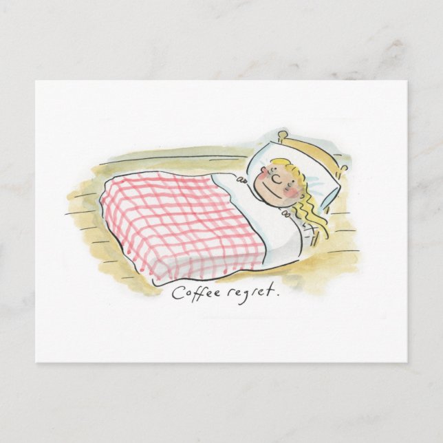 Kaffee-Bedauern Postkarte (Vorderseite)