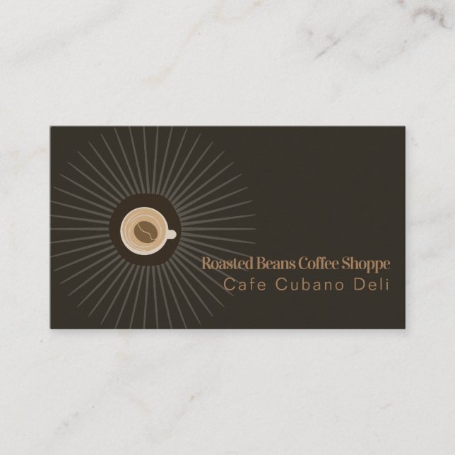 Kaffee Beeren Cup Shop Barista Logo Cup Geschäftsw Visitenkarte (Vorderseite)