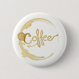 Kaffee beflecktes Knopf-Button Button