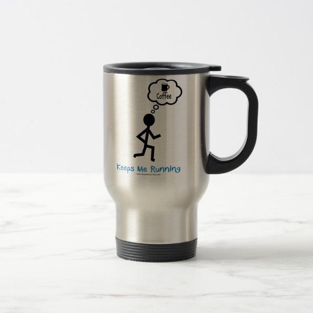 Kaffee - behält mich zu laufen reisebecher (Rechts)