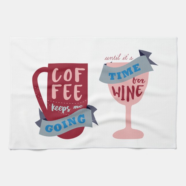 Kaffee Behalte mir zu gehen Geschirrtuch (Horizontal)