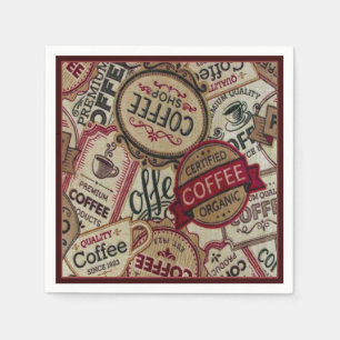 Kaffee beschriftet Collagen-Servietten Serviette