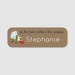 Kaffee-Biene Namensschild