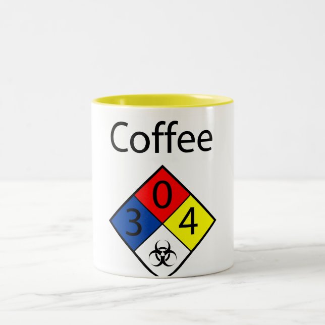 Kaffee-Biogefährdung MSDS Zweifarbige Tasse (Mittel)