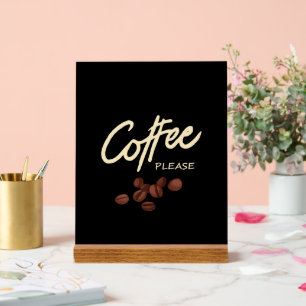 Kaffee bitte Kaffee Läden Acrylschild