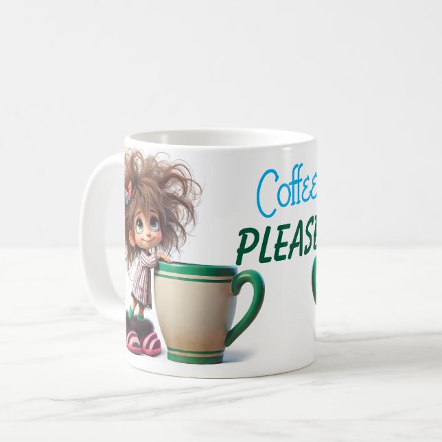 Kaffee Bitte  Kaffeetasse (Vorderseite Links)