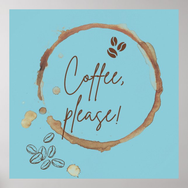 Kaffee bitte poster (Vorne)