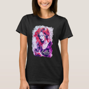 Kaffee Bliss - künstlerische Wasserfarbe T-Shirt