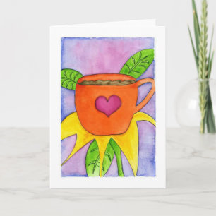 Kaffee-Blume Karte