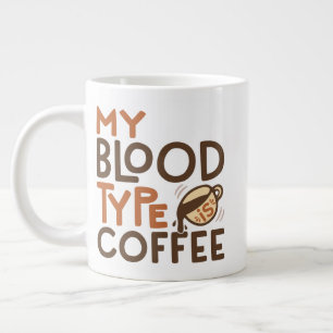 Kaffee-Blutgruppe-Grafik als Geschenk für Kaffeeli Jumbo-Tasse