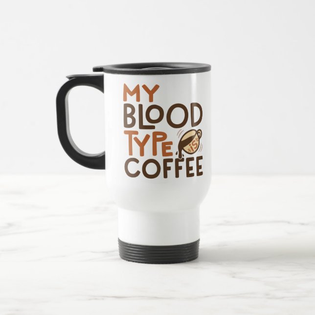 Kaffee-Blutgruppe-Grafik als Geschenk für Kaffeeli Reisebecher (Links)