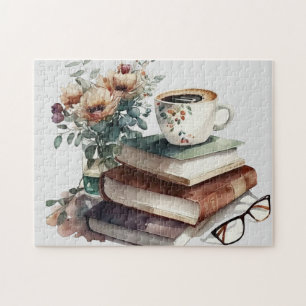 Kaffee Boho Floral Grün Braun Aquarell