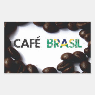 Kaffee Brasilien Rechteckiger Aufkleber