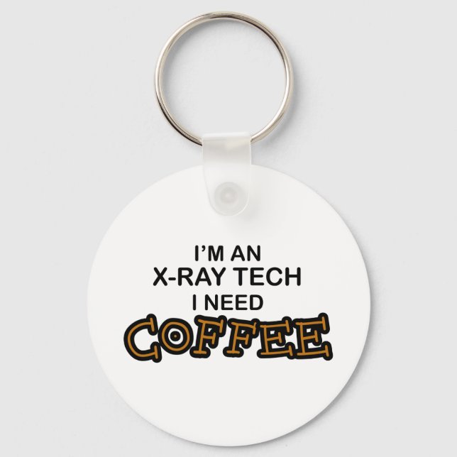 Kaffee brauchen - X-Ray Tech Schlüsselanhänger (Vorderseite)