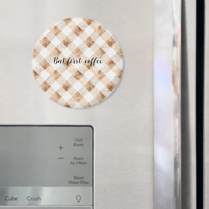 Kaffee Braun Creme Streifen Magnet
