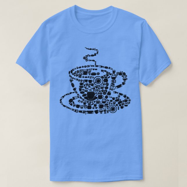 Kaffee Braut Java Picture Mosaic Cup Sau T-Shirt (Design vorne)
