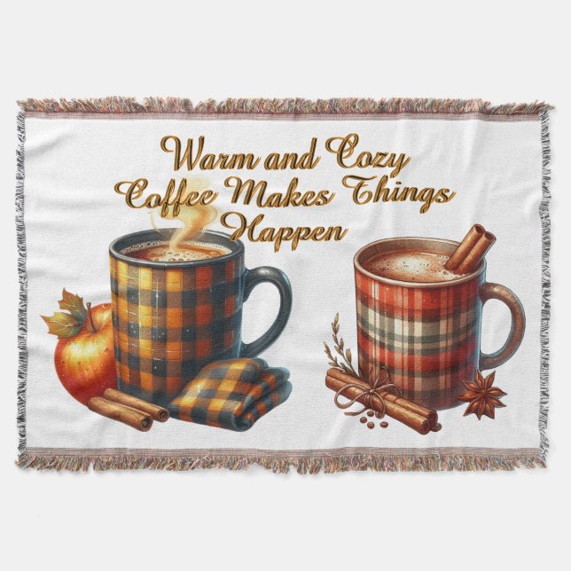 Kaffee bringt die Dinge ins Rollen Decke (Vorderseite)