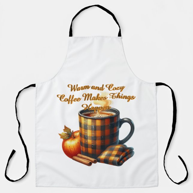 Kaffee bringt die Dinge ins Rollen Schürze (Vorderseite)