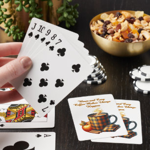 Kaffee bringt die Dinge ins Rollen Spielkarten