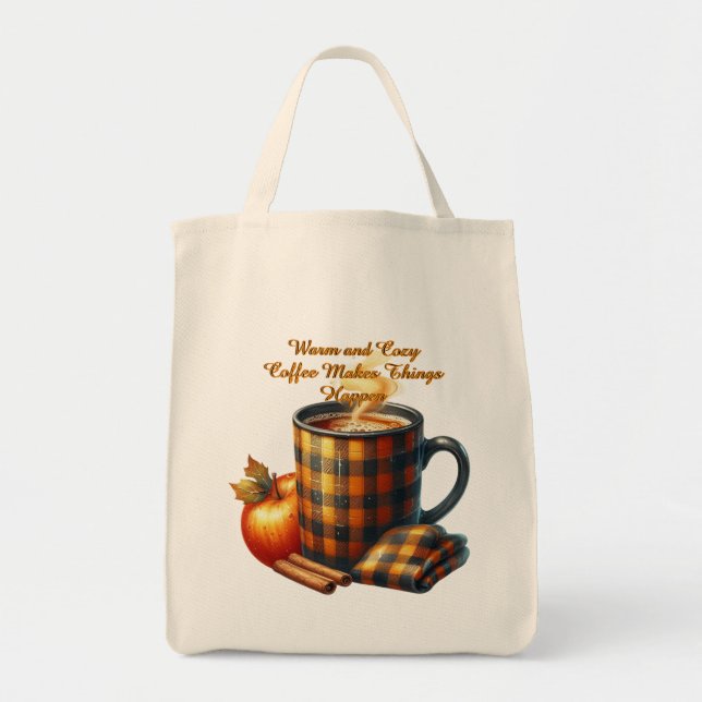 Kaffee bringt die Dinge ins Rollen Tragetasche (Vorne)