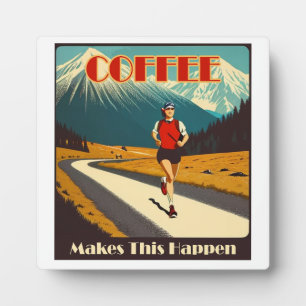 Kaffee bringt dies zum Laufen Fotoplatte