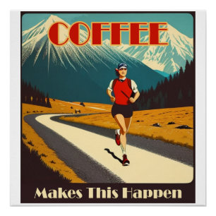 Kaffee bringt dies zum Laufen Poster