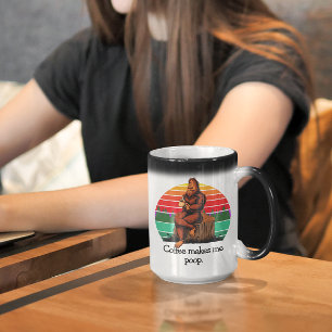 Kaffee bringt mich dazu, Bigfoot Sasquatch Lustig  Verwandlungstasse