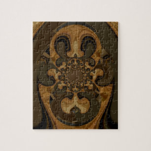 Kaffee Brown Fluid Kaleidoskop Art Print