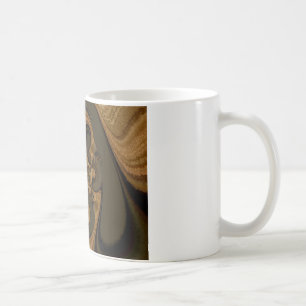 Kaffee Brown Fluid Kaleidoskop Art Print Kaffeetasse