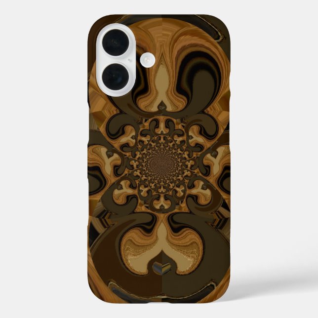 Kaffee Brown Fluid Kaleidoskop Art Print title_seo2 (Rückseite)