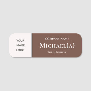 Kaffee Brown & White: Modernes elegantes Business- Namensschild