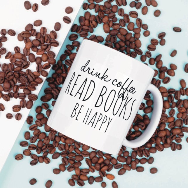 Kaffee Bücher Glück Kaffeetasse (Von Creator hochgeladen)