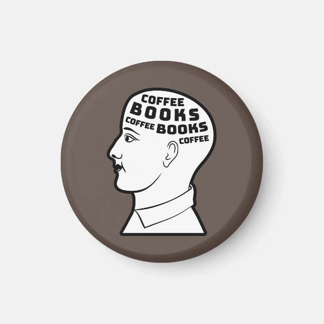 Kaffee & Bücher Magnet (Vorne)