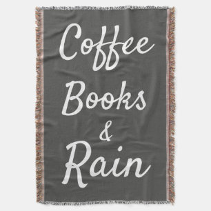 Kaffee-Bücher u. Regen-coole Buch-Liebhaber Decke