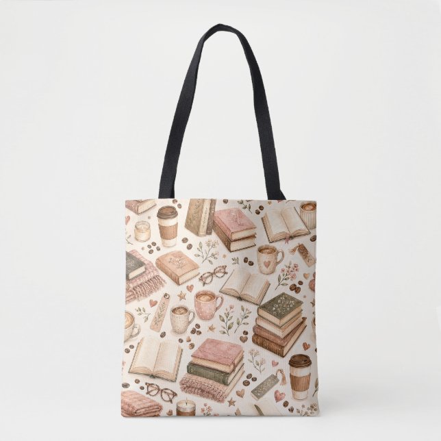 Kaffee Bücher und Dinge Tasche (Vorderseite)