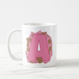 Kaffee Buchstabe A: Monogramm Initiale Kaffeetasse