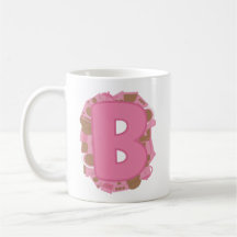 Kaffee Buchstabe B: Monogramm Anfangsbuchstabe
