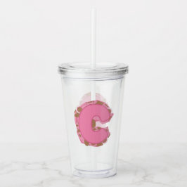 Kaffee Buchstabe C: Monogramm Anfangsbuchstabe Acryltrinkbecher