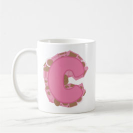 Kaffee Buchstabe C: Monogramm Anfangsbuchstabe Kaffeetasse