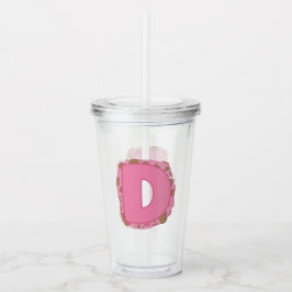 Kaffee Buchstabe D: Monogramm Initiale Acryltrinkbecher
